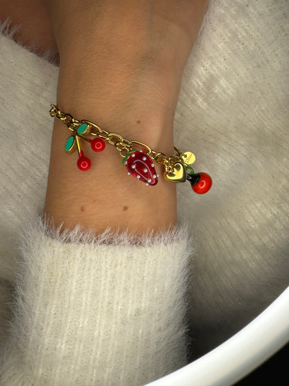 Bracelet Fraise-Cerise